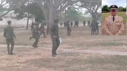 Momentos de la violenta riña entre soldados en el batallón de Malambo.