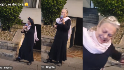 Mujer insultó y pateó la moto de un domiciliario de pizzas en Bogotá