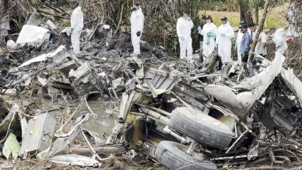 Panorama del accidente aéreo en Putumayo horas después 