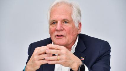 Miguel Uribe Londoño, padre del senador asesinado Miguel Uribe Turbay