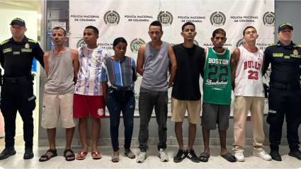 Fotografía de reseña de los capturados.