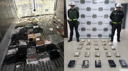 Droga incautada en zona portuaria de Barranquilla.