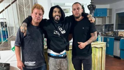 Anuel AA junto a los sobrinos de Pablo Escobar