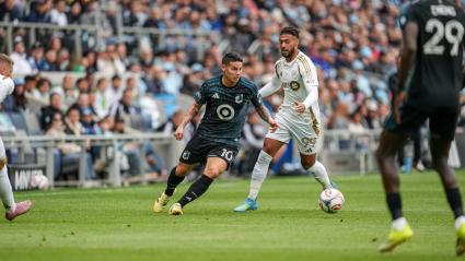 James Rodríguez en el partido.