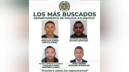 Cartel de los más Buscados en el Atlántico.