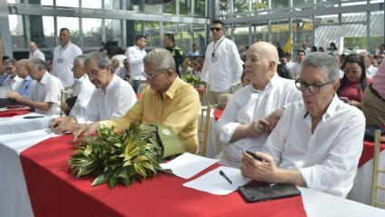 Otty Patiño, comisionado de paz, durante el evento de conmemoración de los 35 años de la Constitución.