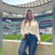 Melissa Martínez en uno de los estadios del mundial de Catar 2022