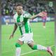 Jarlan Barrera celebrando un gol con la camiseta 'verdolaga'