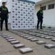 La droga incautada por las autoridades fue expuesta 