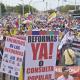 Marchas en Barranquilla a favor de reformas.