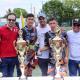 Jugadores de Palmar de Varela con trofeos de Golea III.
