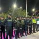 La Policía Metropolitana de Barranquilla despliega sus patrulleros en puntos críticos de la ciudad durante las tomas masivas.
