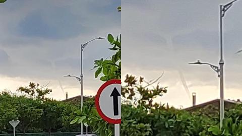 Así se registro el suceso desde el Malecón. 