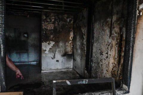 La casa quedó totalmente destruida