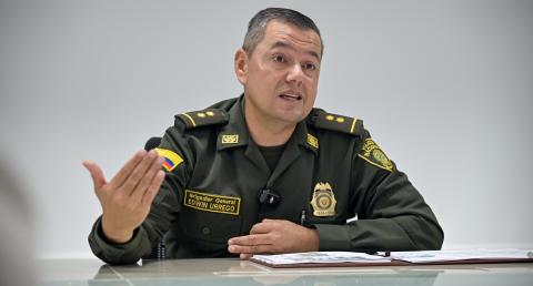 Edwin Urrego, jefe de la Policía Metropolitana de Barranquilla.