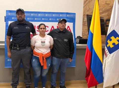 Dayana Jassir siendo referenciada en su captura.