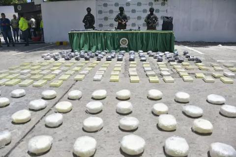 Droga incautada en Barranquilla.