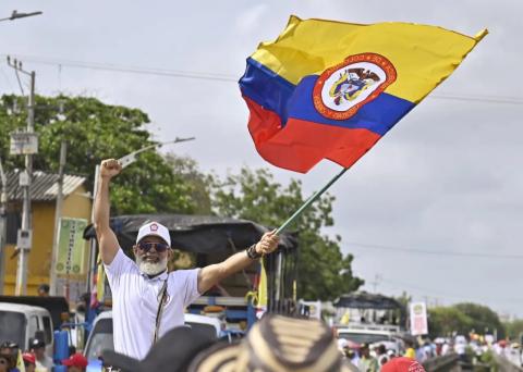 Marchas en Barranquilla por el Día del Trabajador.