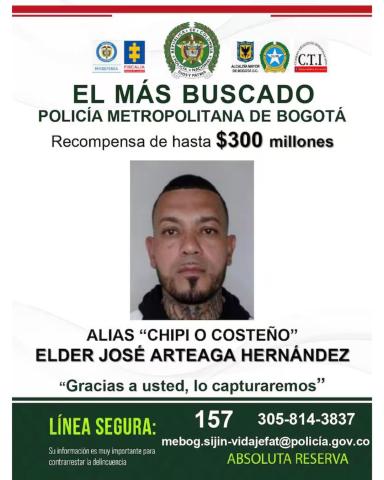 Cartel de 'el Costeño'.