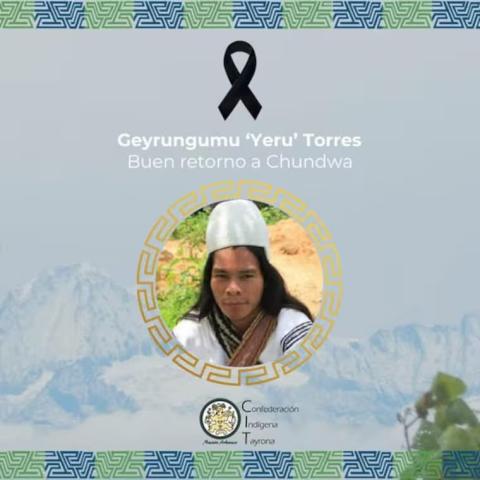 Líder indígena asesinado.
