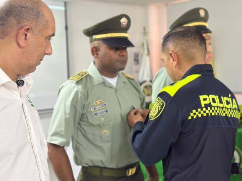 Ceremonia de conmemoración de la Policía de Bolívar.