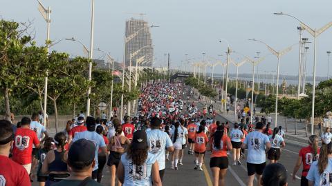 El Gran Malecón es un punto de encuentro preferido para la realización de carreras deportivas.